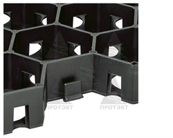 Газонная решетка экопарковка ГР-2/6, 544*336*34 мм, черная - фото 20492