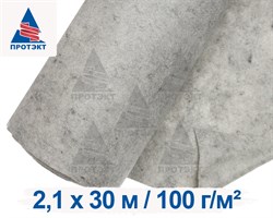 Геотекстиль ГТЛ 100, плотность 100 г/м2, ширина 2,1 м - фото 20510
