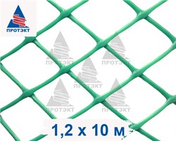 Заборная сетка решетка З-35, 1,2*10 м, зеленая - фото 20650