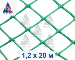 Заборная сетка решетка З-35, 1,2*20 м, зеленая - фото 20659