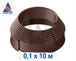 Садовый бордюр КАНТА, высота 0,1 м, коричневый - фото 20987