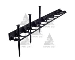 Пластиковый бордюр высота 0,058 м с колышками - фото 21004