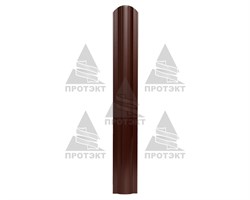 Пластиковый штакетник коричневый 8*60 см - фото 21047