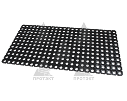 Коврик грязезащитный резиновый с отверстиями Домино, толщина 12 мм - фото 21101