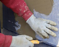 Сетка фасадная пластиковая усиленная Протэкт 50 г/м2, ячейка 15*15 мм, 1*20 м, синий - фото 21154