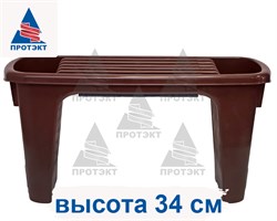 Скамейка перевертыш садовая Протэкт, коричневая - фото 21237