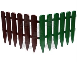 Садовое ограждение Штакетник коричневое 40 см - фото 21272