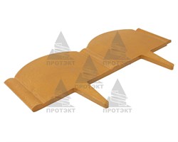 Садовое ограждение для клумб и дорожек Волна 52*30*1,2 см, горчичная - фото 21294