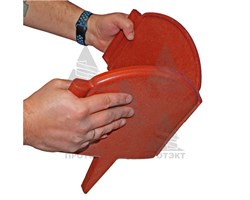 Садовое ограждение для клумб и дорожек Волна 52*30*1,2 см, терракот - фото 21298