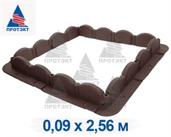Садовое ограждение бордюр Волна коричневый 9 см * 2,56 м - фото 21301