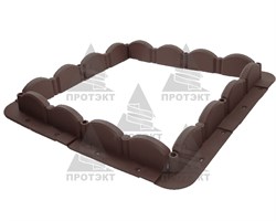 Садовое ограждение бордюр Волна коричневый 9 см * 2,56 м - фото 21302