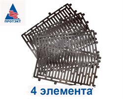 Защита стволов деревьев, набор 4 шт, 20,5 х 34,5 см, коричневый - фото 21395