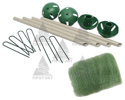 Комплект для защиты грядок с сеткой от птиц У-6, 1+4+4+6 - фото 21426