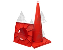 Конус дорожный без полос КС-3.2, цельнолитой - фото 22052