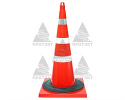 Конус дорожный комбинированный с утяжелителем КС-3.6.0, цельнолитой - фото 22078