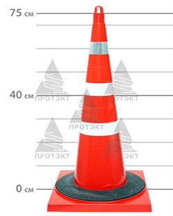 Конус дорожный комбинированный с утяжелителем КС-3.6.0, цельнолитой - фото 22079