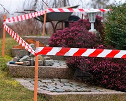 Оградительная лента бело красная Эконом ЛО-200/75 - фото 22239