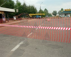 Оградительная лента бело красная Эконом ЛО-500/75 - фото 22251