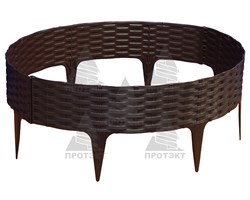 Садовый бордюр Ротанг коричневый 9 см * 4,8 м - фото 22669