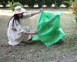 Чехол для кустарников и роз на молнии Протэкт 1,0 м х 1,2 м зеленый - фото 22936