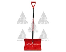 Лопата снеговая пластиковая SnowПингвин с черенком - фото 22959