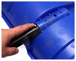 Лопата снеговая пластиковая Монблан с черенком - фото 22984