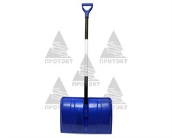 Лопата снеговая пластиковая Монблан с черенком - фото 22986