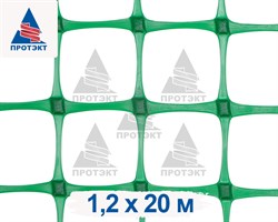 Пластиковая сетка заборная Прочная ЗР-45/1,2/20, лесной зеленый - фото 23160