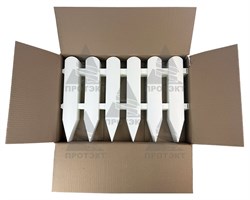 Садовое ограждение Штакетник белое 40 см - фото 23184