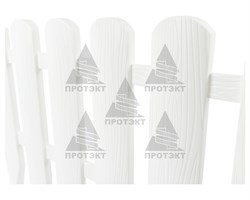 Садовое ограждение Штакетник белое 40 см - фото 23185