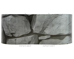 Лента для 3Д забора, Камни ЛЗ-190, 0,19 х 25 м, серый - фото 23201