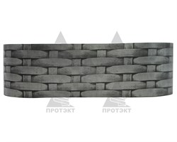 Лента для 3Д забора, Ротанг ЛЗ-190, 0,19 х 25 м, серый - фото 23213