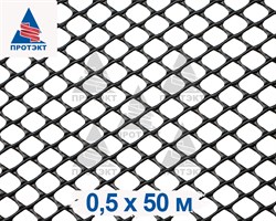 Сетка для защиты саженцев Ф-7, 0,5*50, черный - фото 23297