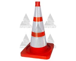 Маска для конуса 510 мм с 3-мя белыми светоотражающими полосами - фото 23425