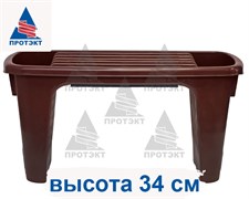 Скамейка перевертыш садовая Протэкт, коричневая