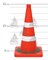 Конус дорожный с 2 белыми полосами с утяжелителем КС-2.4.0 - фото 22036