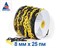 Цепь оградительная сигнальная пластиковая желто-черная 8 мм * 25 п.м. - фото 22520